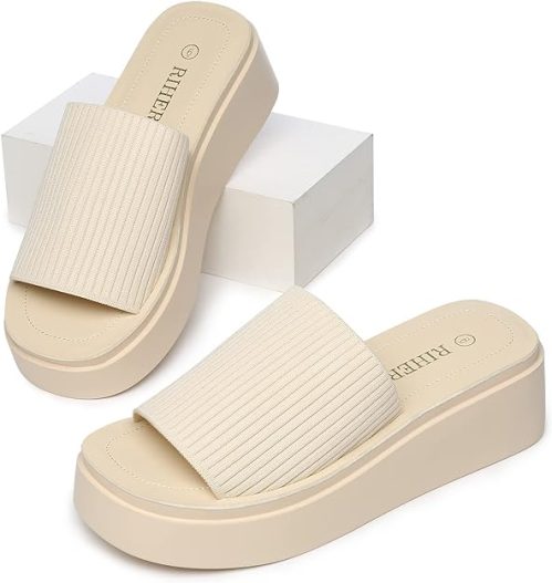 Knit Platform Sandals