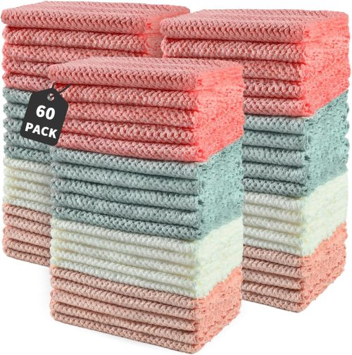60-120 Pack Microfiber Cleaning Cloths